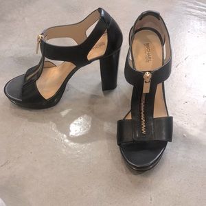 New Black Michael Kors block heels